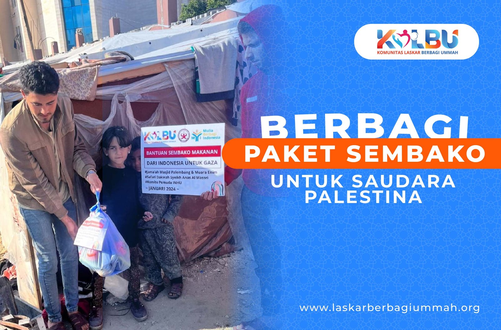 Sedekah Paket Sembako Untuk Saudara Palestina