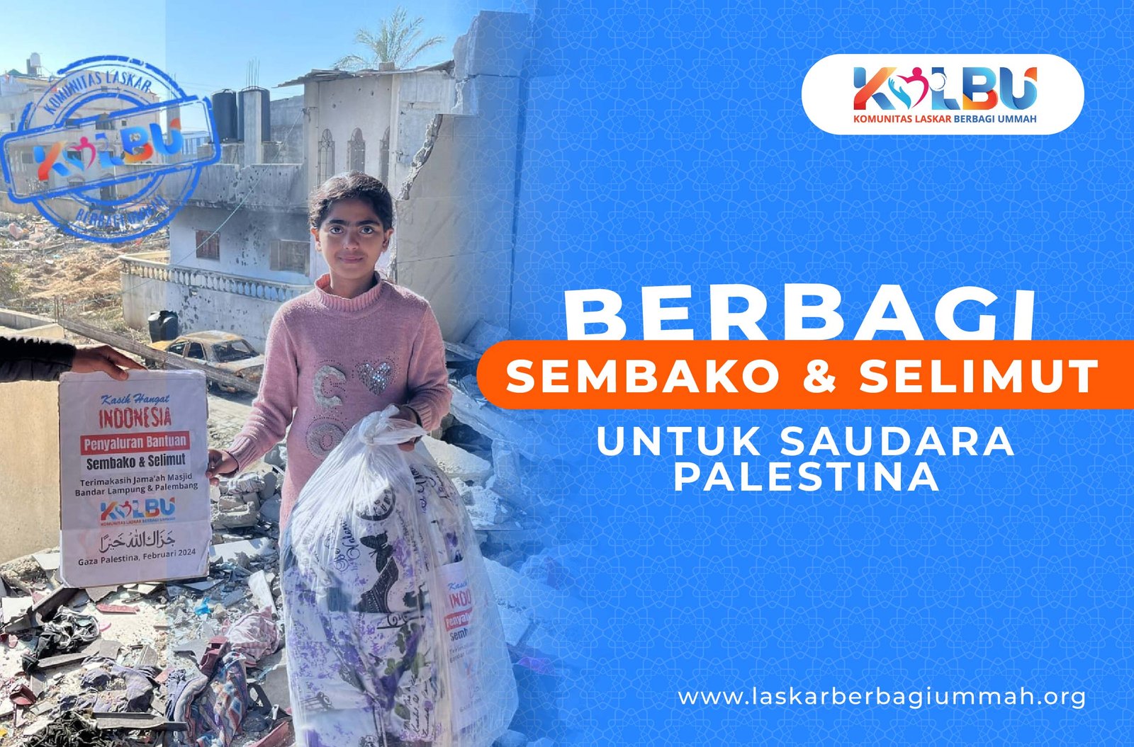 Berbagi Sembako dan Selimut Untuk Saudara Palestina